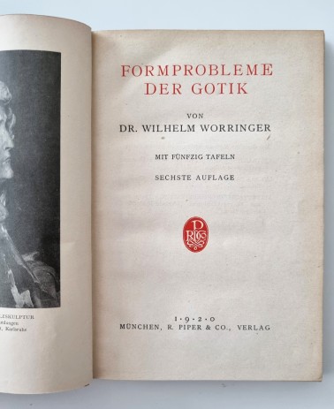 Formprobleme der Gotik, Haupttitel