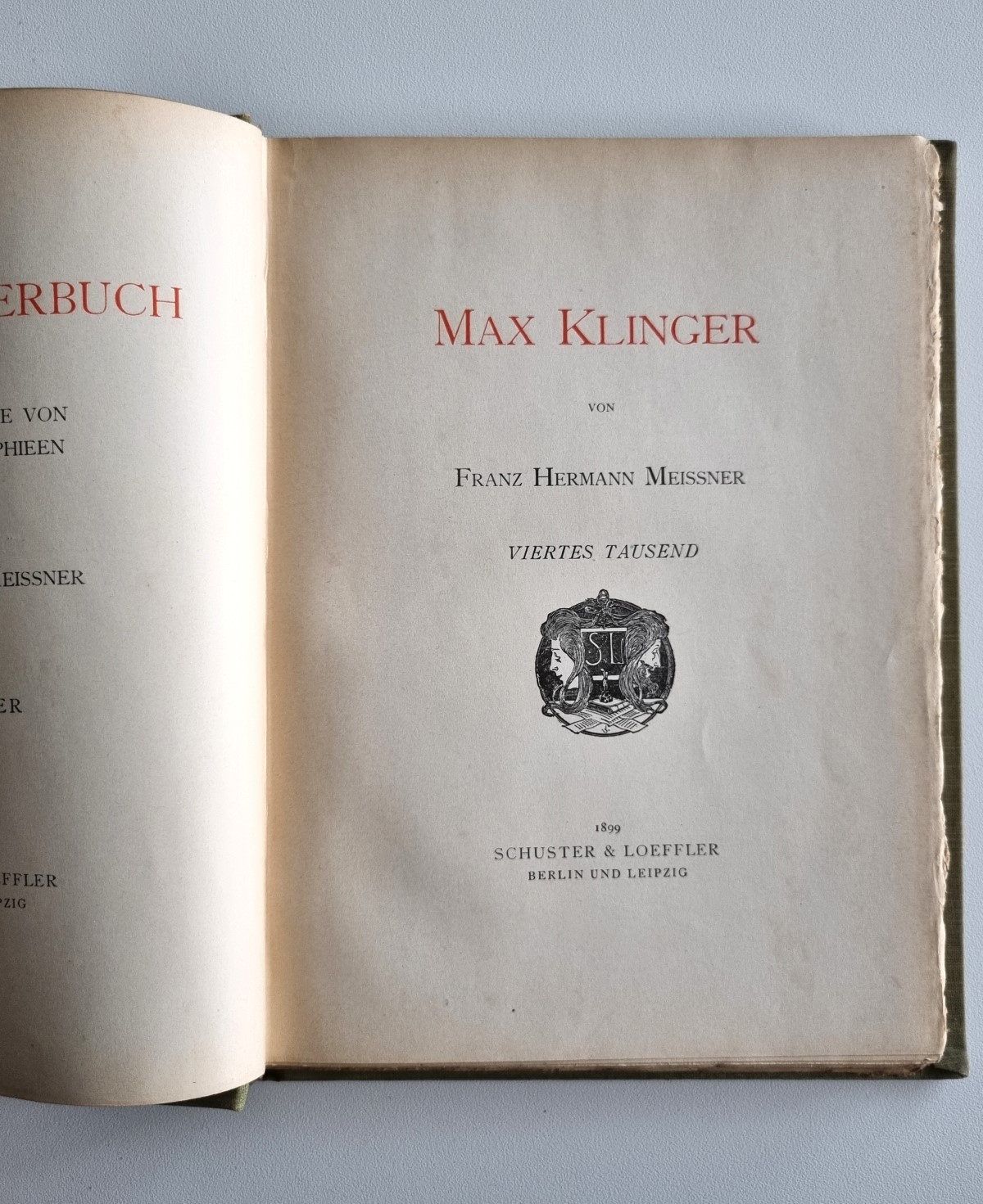 Monographie Max Klinger von 1899, Haupttitel
