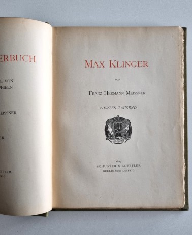 Monographie Max Klinger von 1899, Haupttitel