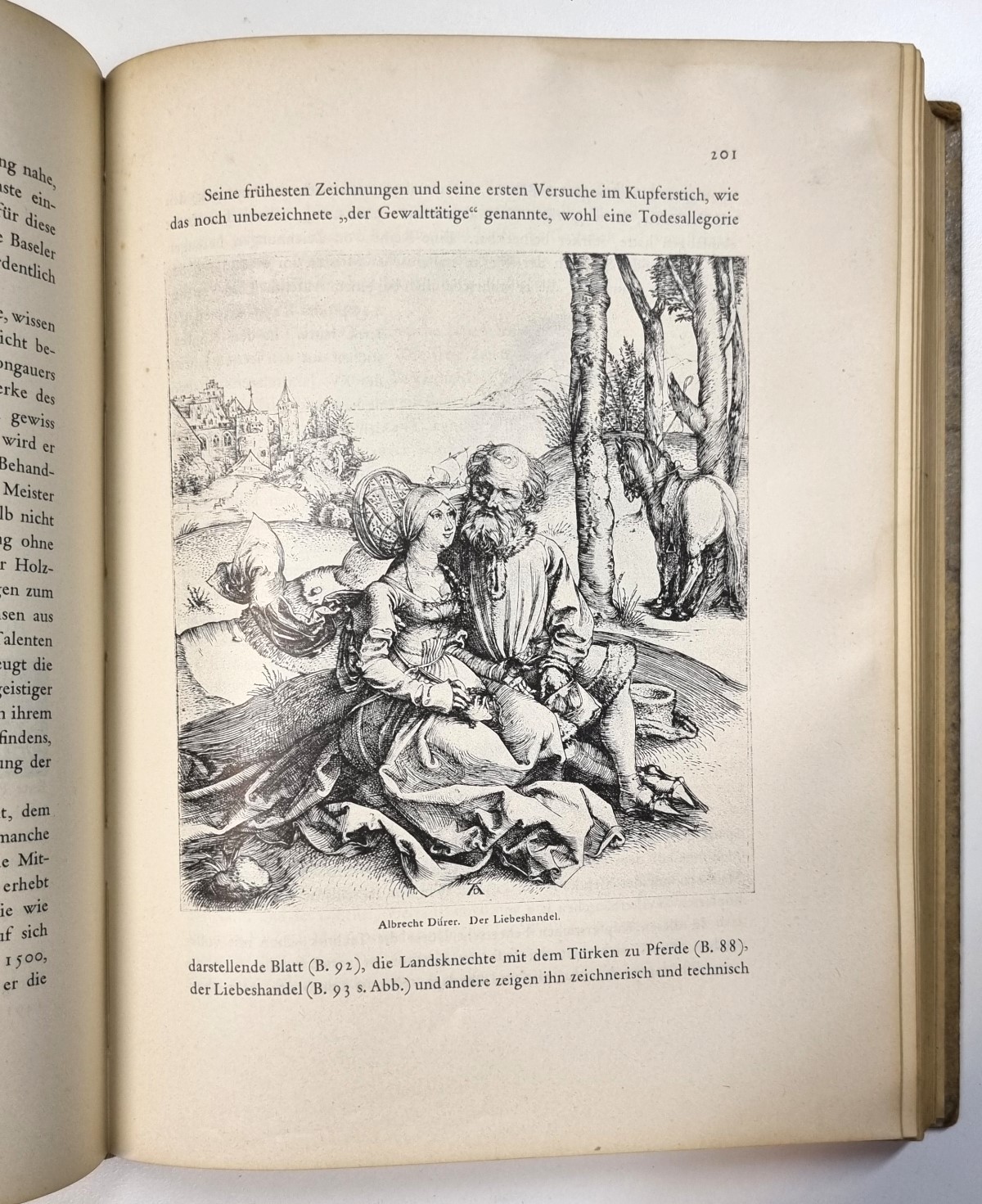 Buch Kupferstich und Holzschnitt in vier Jahrhunderten, Seite mit Illustration