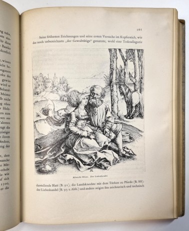 Buch Kupferstich und Holzschnitt in vier Jahrhunderten, Seite mit Illustration