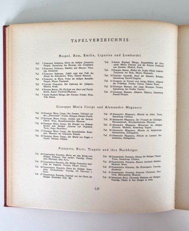 Das Jahrhundert Tiepolos, Italienische Malerei, Tafelverzeichnis 1