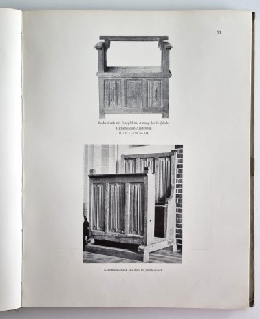 Architektur und Kunstgewerbe in Alt-Holland, Bildteil Seite 51, Truhenbank