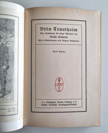 Villa Trautheim, Zweite Auflage ca. 1914, Erzählung für junge Mädchen von Berta Clement