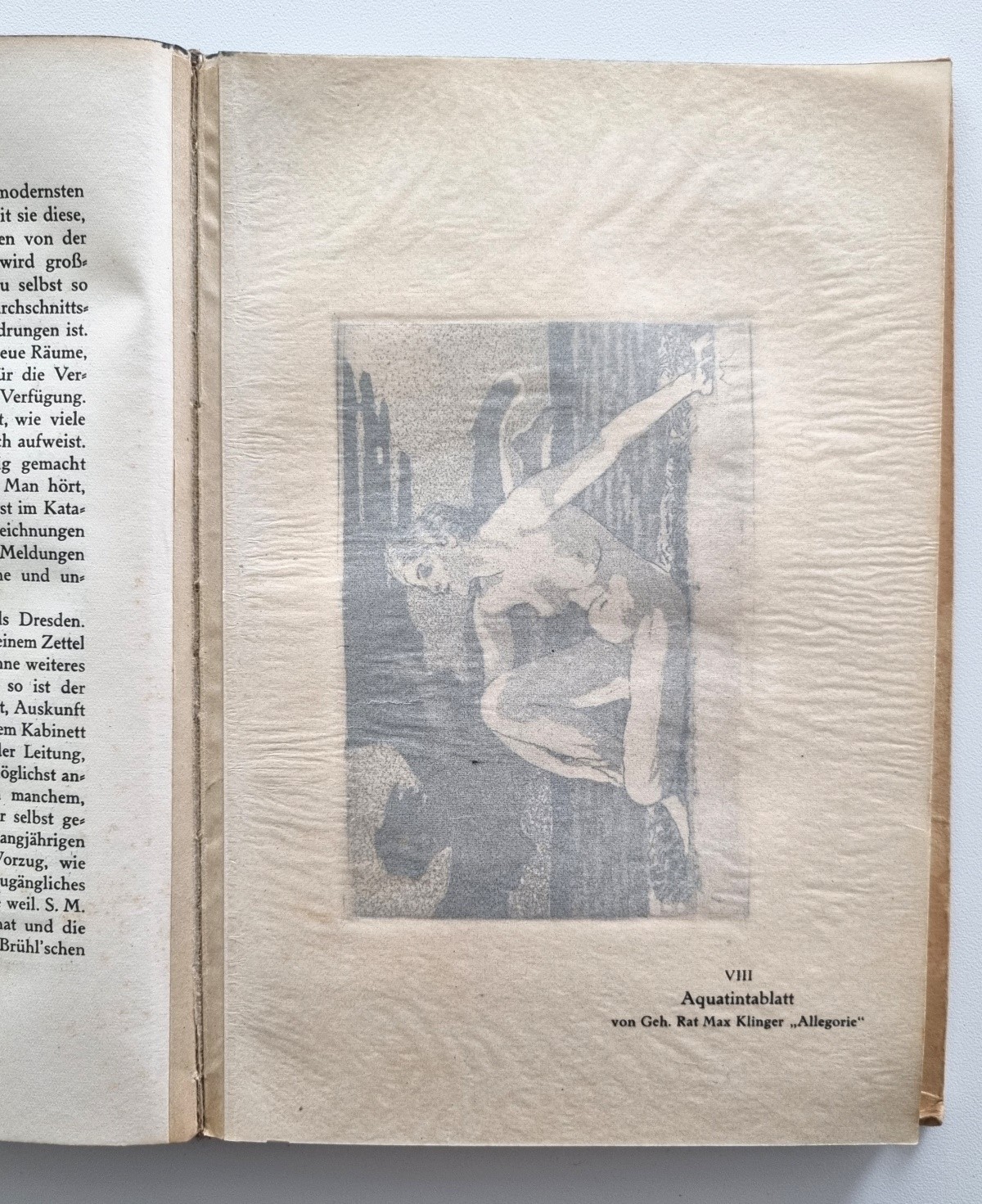 Grafik aus Handbuch für Kupferstichsammler: Aquatintablatt "Allegorie" von Max Klinger