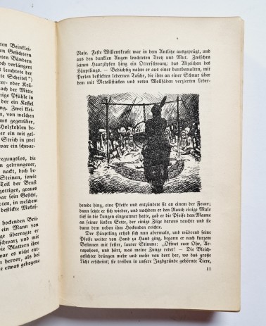 Mitaha-sa das Pulvergesicht, Jugendbuch von 1949, Buchseite 11 mit Zeichnung