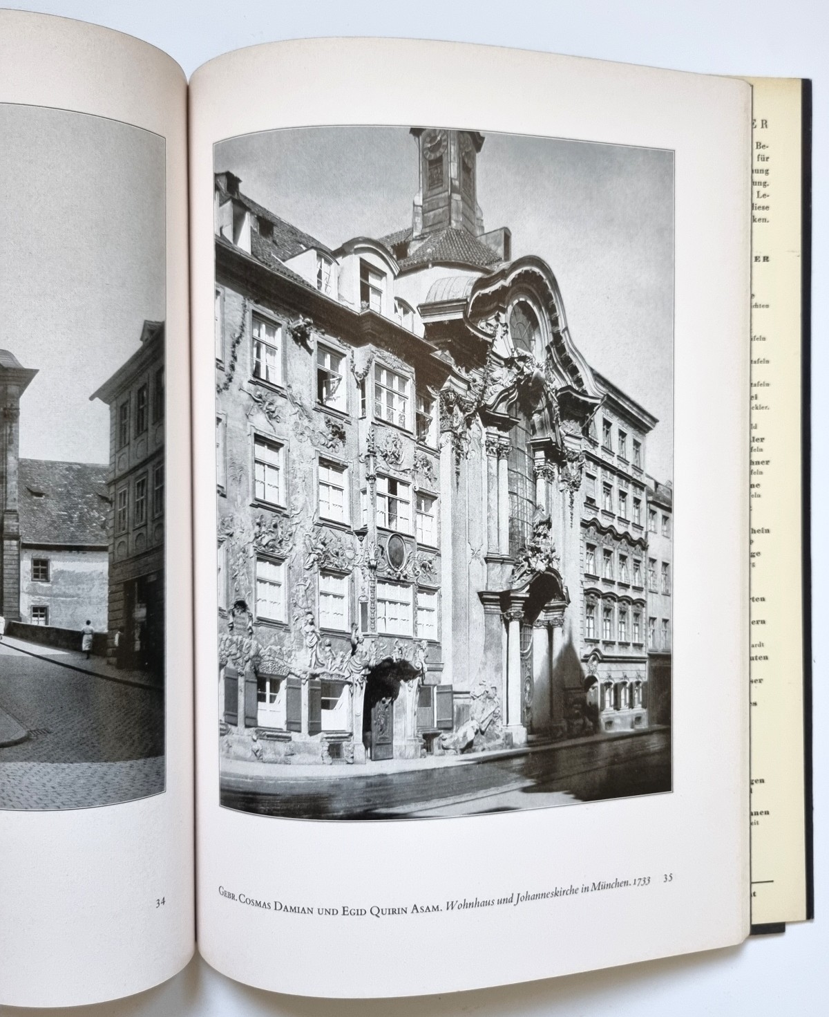 Deutsches Rokoko, Buchseite 35 Wohnhaus und Johanneskirche in München, Die Blauen Bücher 1956