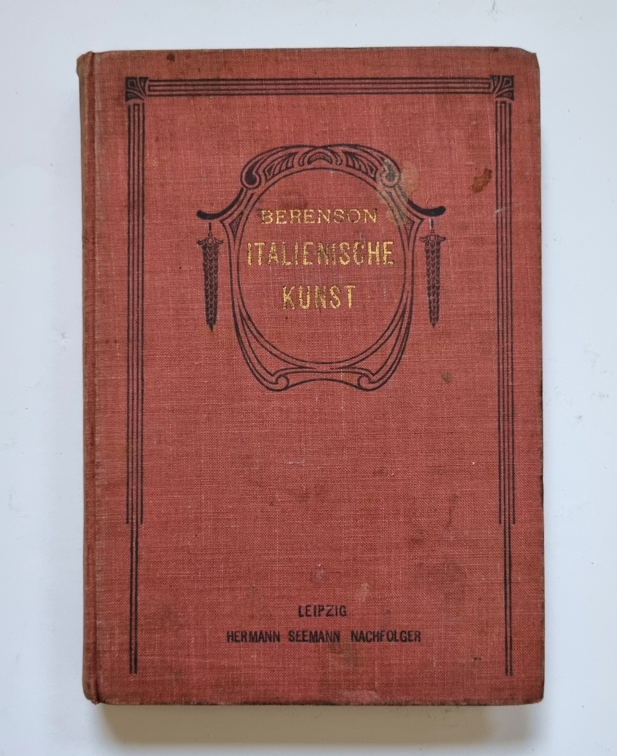 Italienische Kunst, Studien und Betrachtungen von Berhard Berenson 1902, Buchdeckel