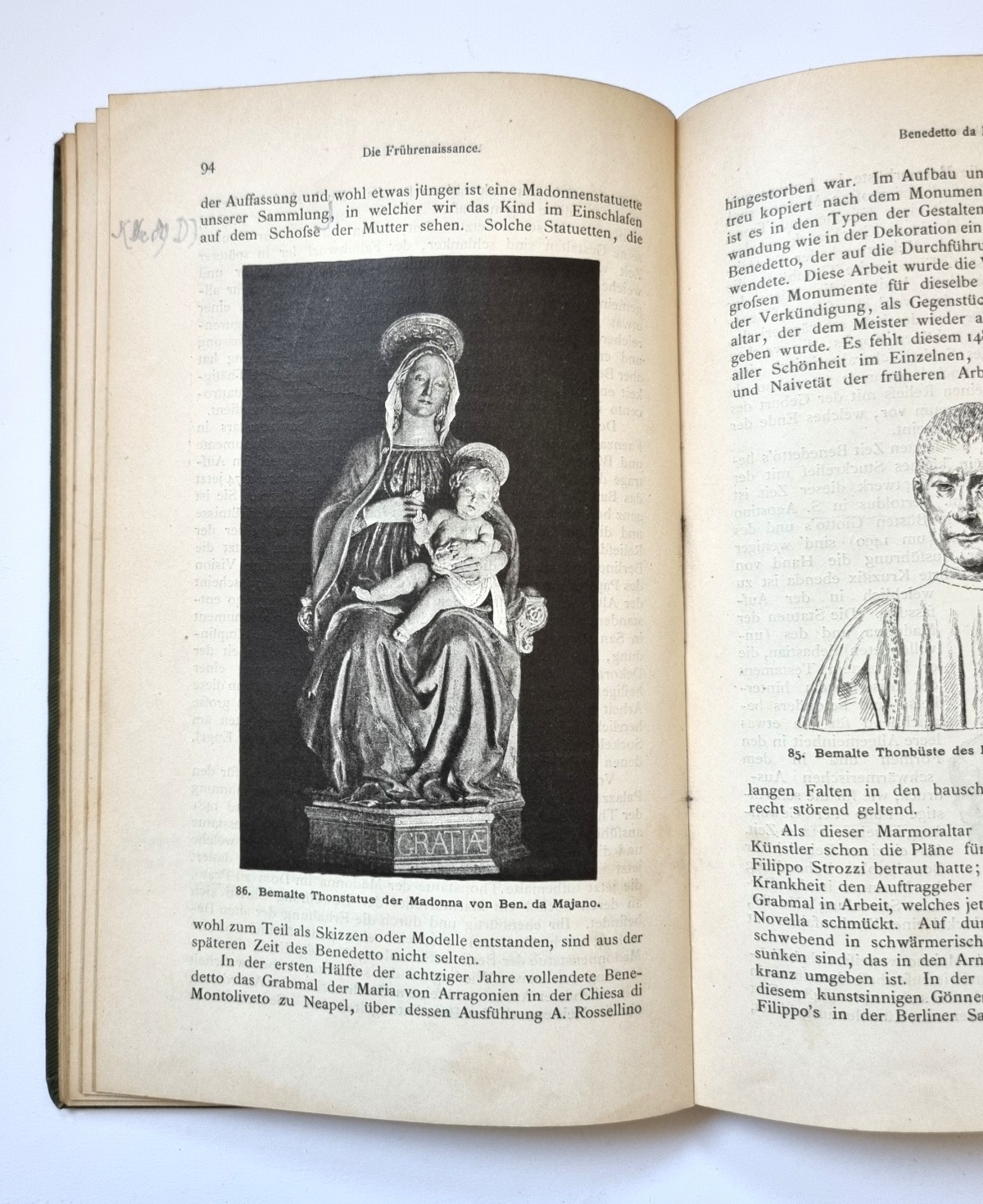 Die Italienische Plastik, Buch von Wilhelm Bode von 1891, Buchseite 94