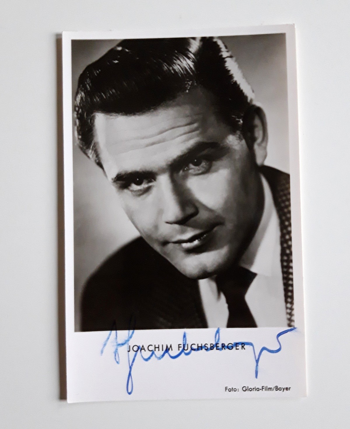 Autogramm Joachim Fuchsberger mit Signatur, 60er Jahre