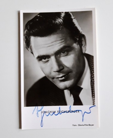 Autogramm Joachim Fuchsberger mit Signatur, 60er Jahre