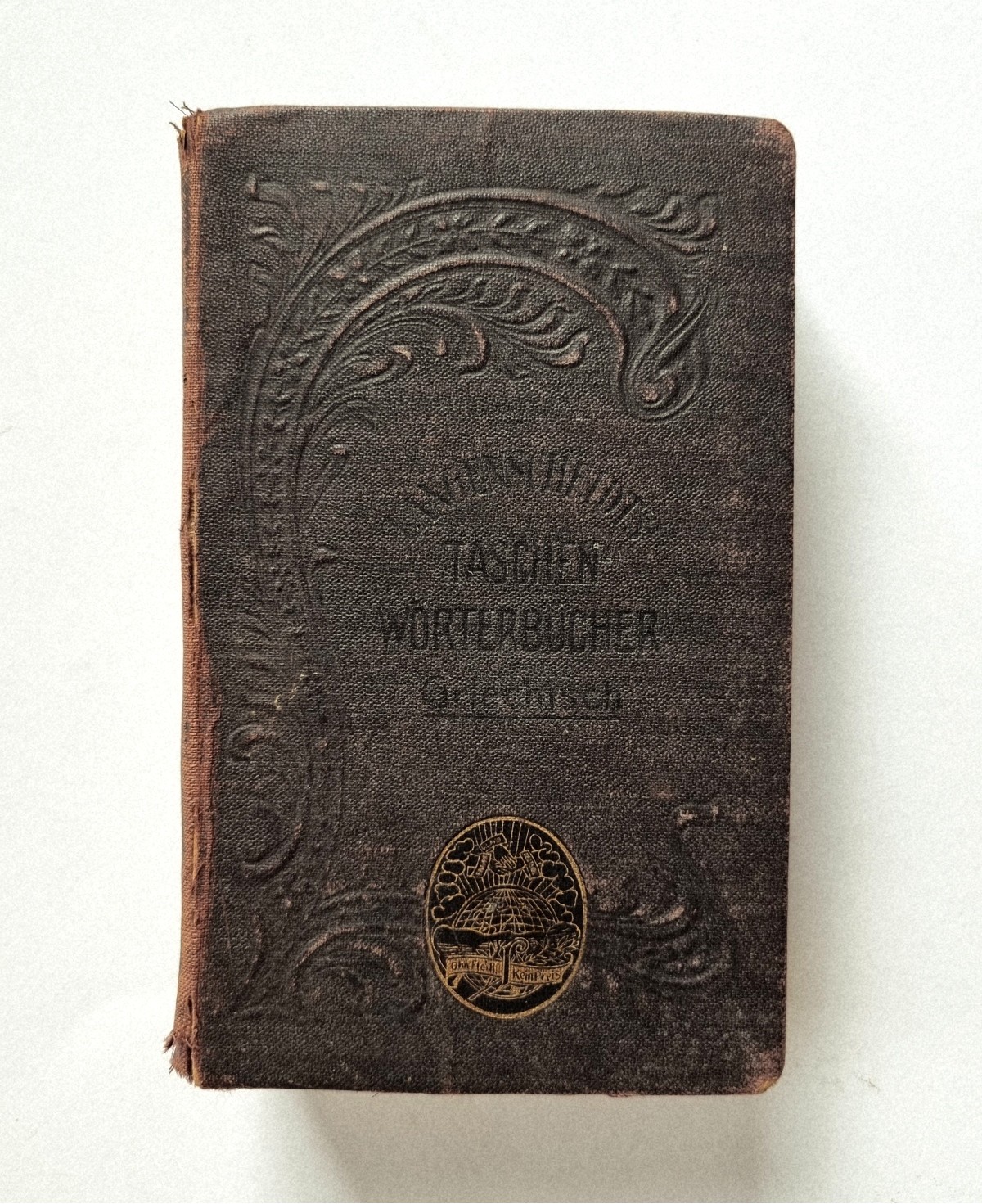 Langenscheidts Taschenwörterbuch Griechisch I/II von 1903, Buchdeckel