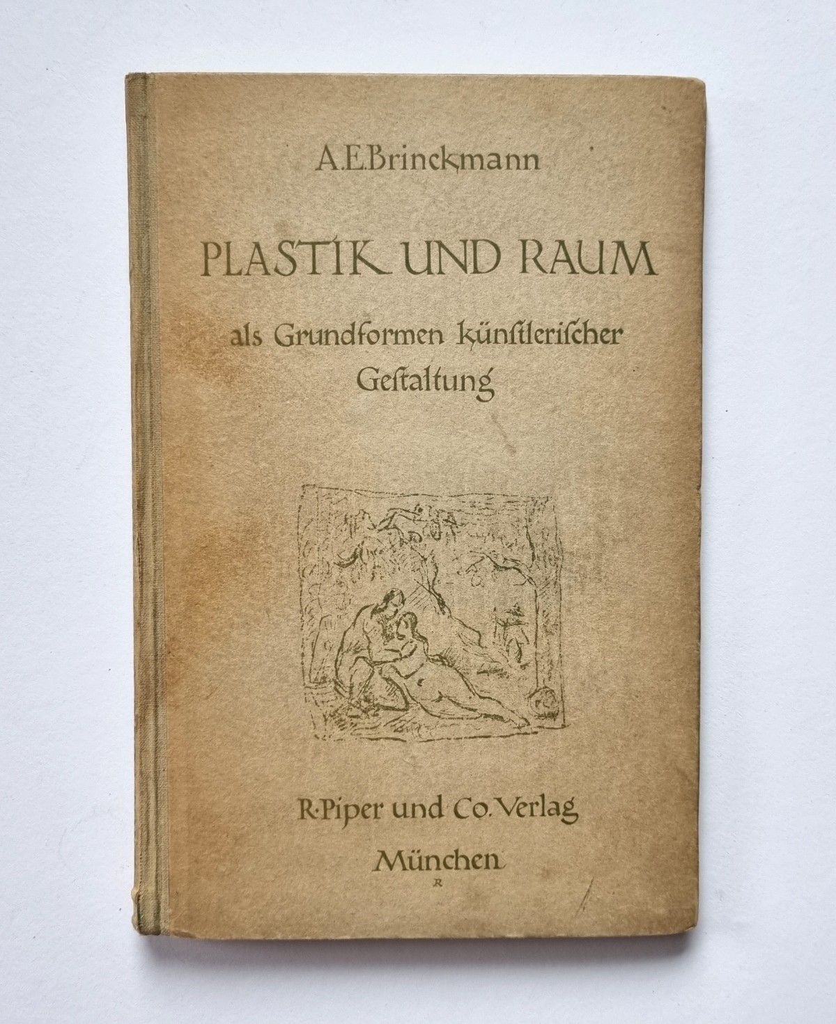 Plastik und Raum, Kunstbuch von A.E. Brinckmann 1922, Buchdeckel