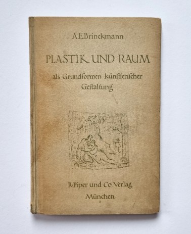 Plastik und Raum, Kunstbuch von A.E. Brinckmann 1922, Buchdeckel