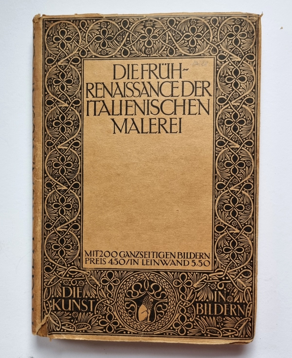 Die Frührenaissance der italienischen Malerei, Bildband von 1909, Buchdeckel Schutzumschlag