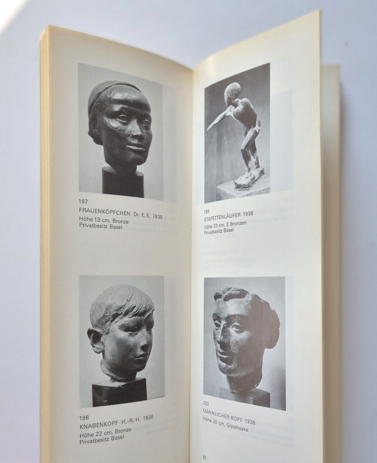 Skulpturenkatalog Alexaner Zschokke 1921 - 1974, Buchseiten 90-91
