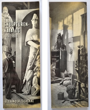 Skulpturenkatalog Alexaner Zschokke 1921 - 1974, Buchdeckel vorn und hinten