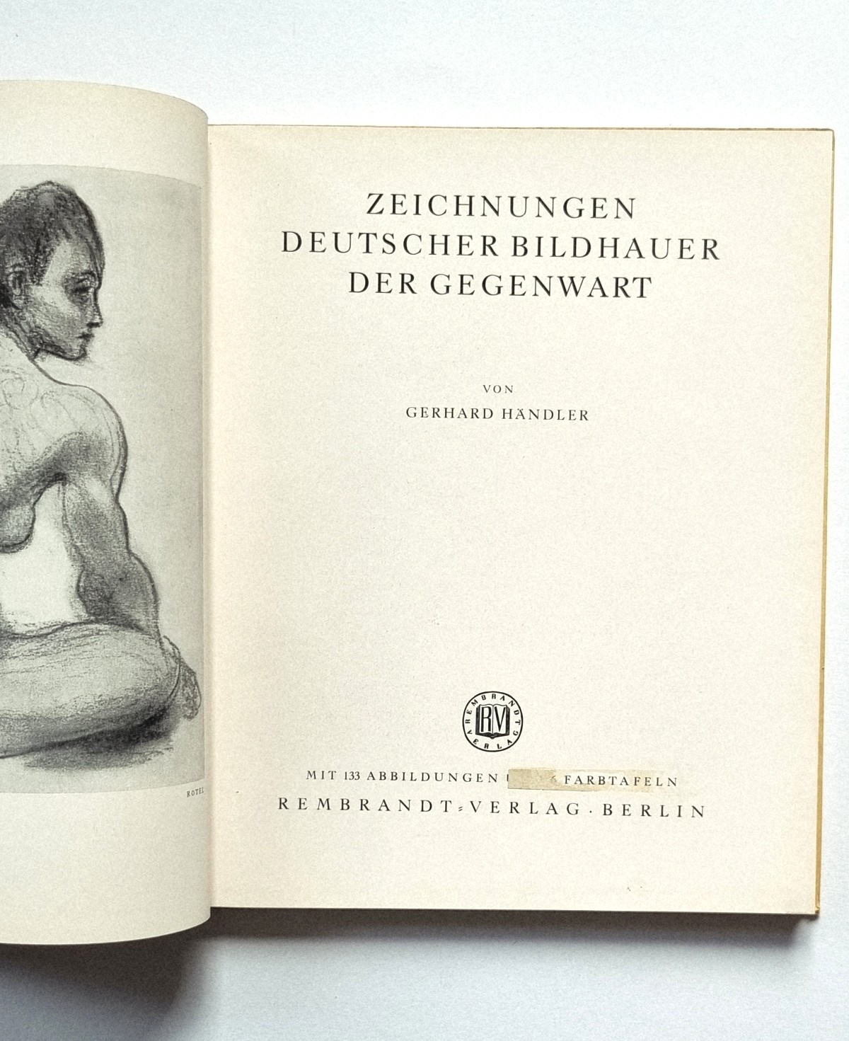 Zeichnungen Deutscher Bildhauer, Buch von 1943, Haupttitel