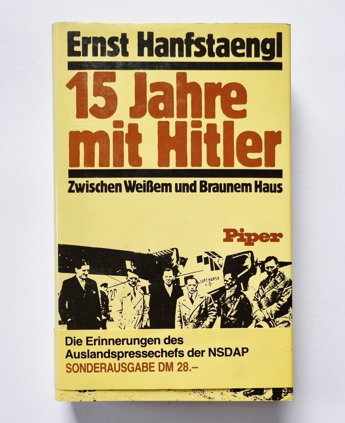 Buch Erinnerungen von Ernst Hanfstaengl, 15 Jahre mit Hitler. Buchdeckel