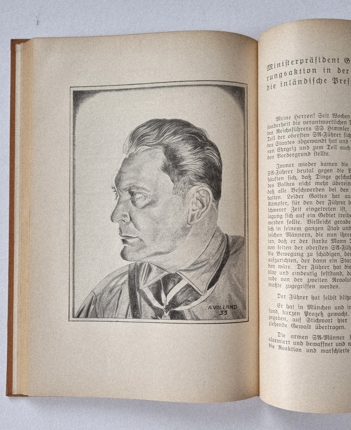 Die Treue ist das Mark der Ehre. Von München bis Tannenberg. Von 1934. Buchseite 152, Göring