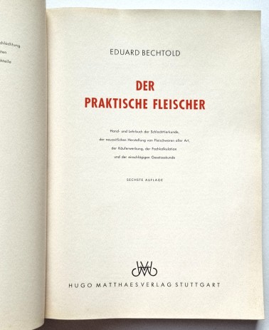 Der praktische Fleischer Band 1 von 1956, Haupttitel